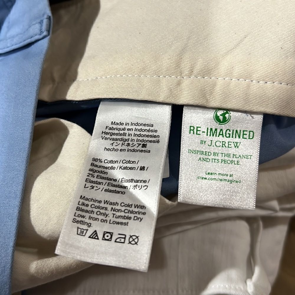 J. Crew light blue 7" stretch chino short NWT With Flaw size 35 - Picture 6 of 13